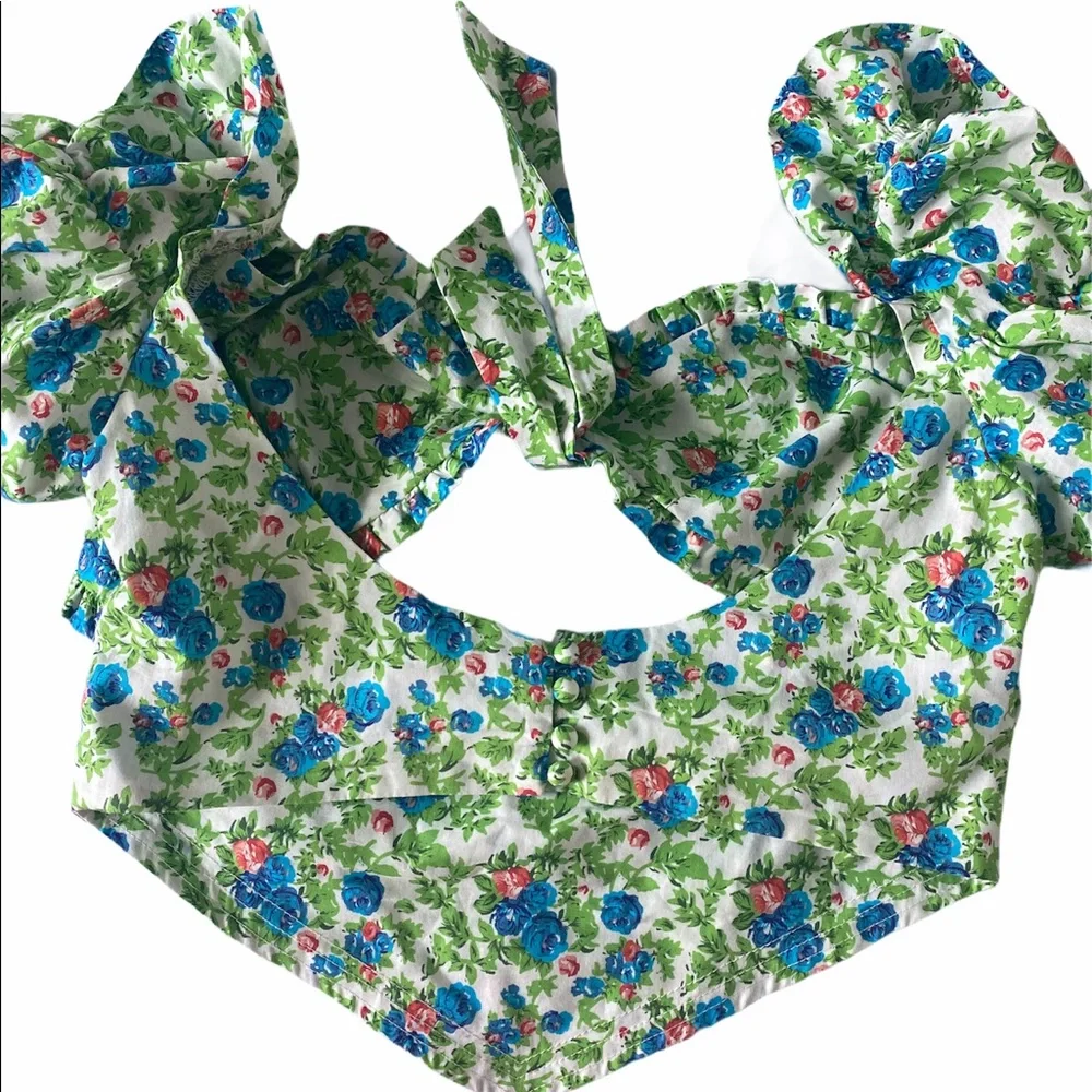 House of Sunny Floral Crop Top - Picture 4 of 5